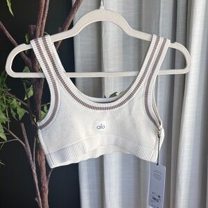 ALO Yoga Cream Knit Bra